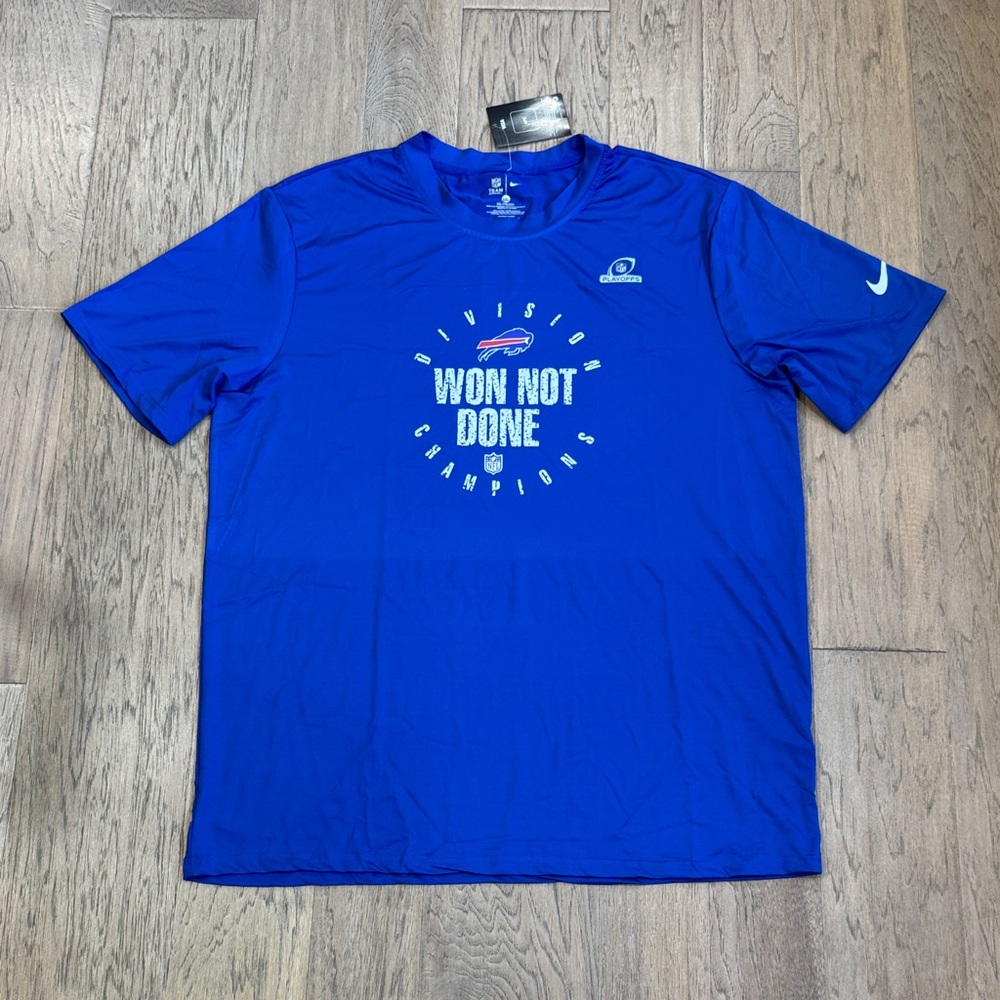NWT Nike NFL Team Apparel Blue Division Champions Buffalo Bills Size XXL
